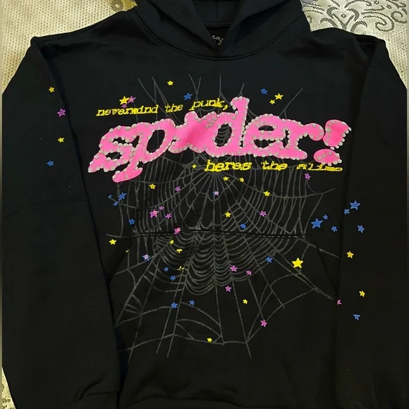 Sp5der | Sweaters | Sp5der Pnk V2 Hoodie Black Negotiable